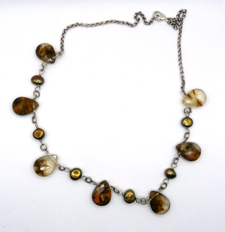 Silverhalsband med Golden Healer