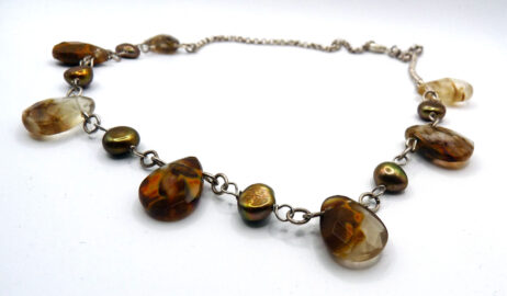 Silverhalsband med Golden Healer