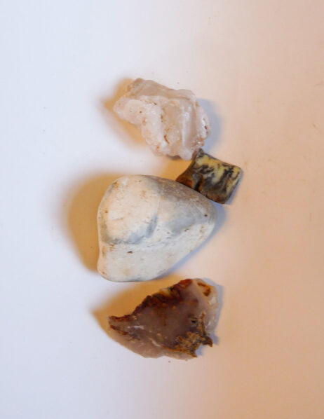 Kalcedon, blå kalcedon, agat och dendritisk opal